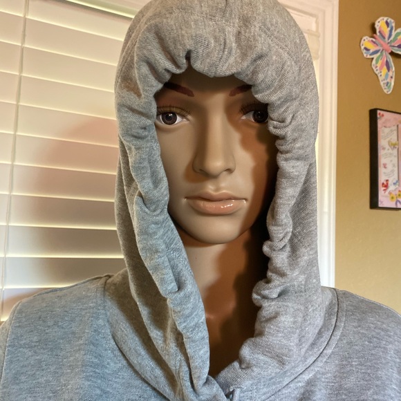 Calvin Klein CK Rhinestone Hooded Sweatshirt Sweat Shirt Dress Size Large NWT - Picture 5 of 8